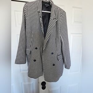 Rachel Zoe Checkered Blazer, Black & White